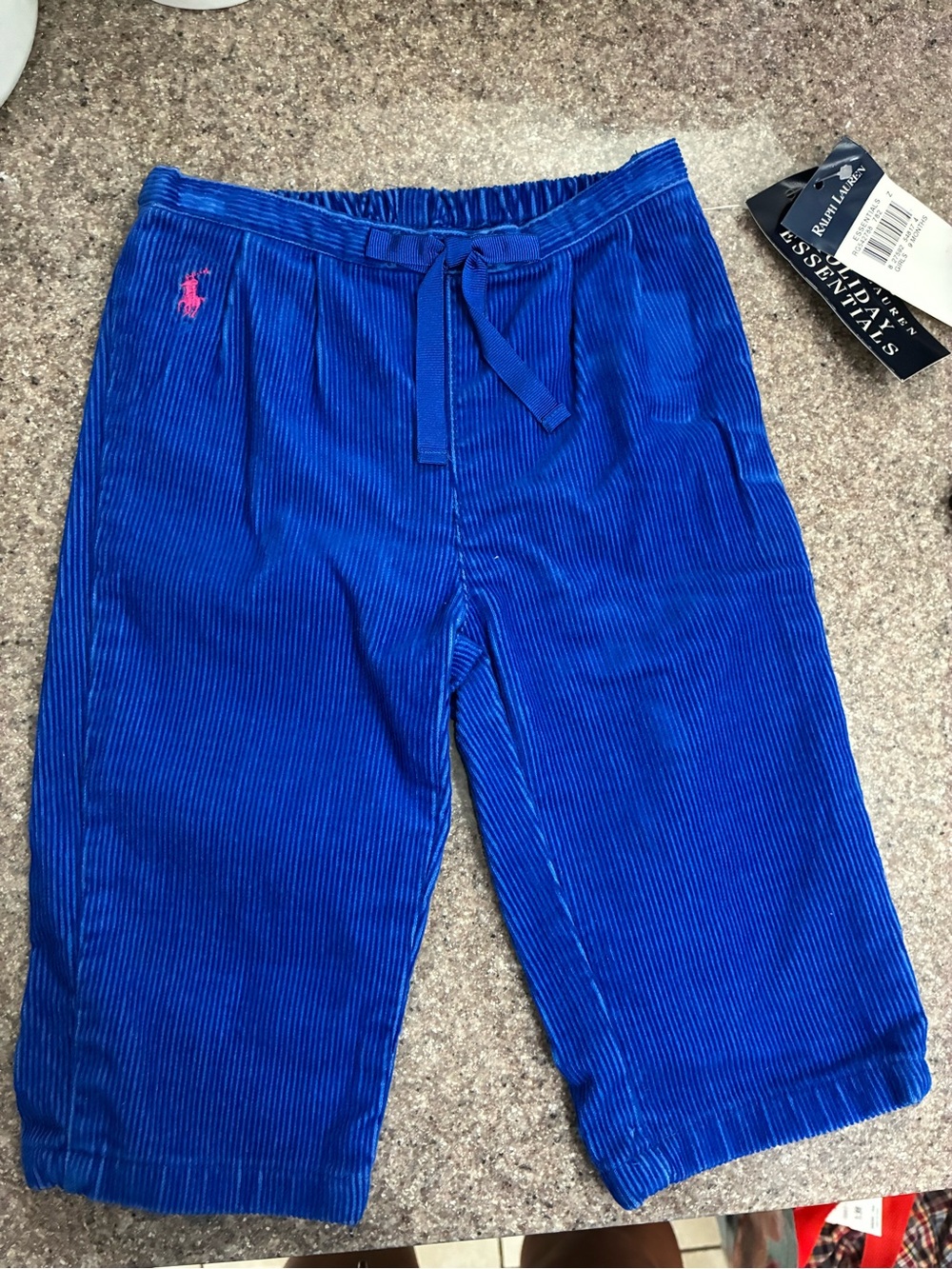 Ralph Lauren Kids Royal Blue Corduroy Pull-On Pants